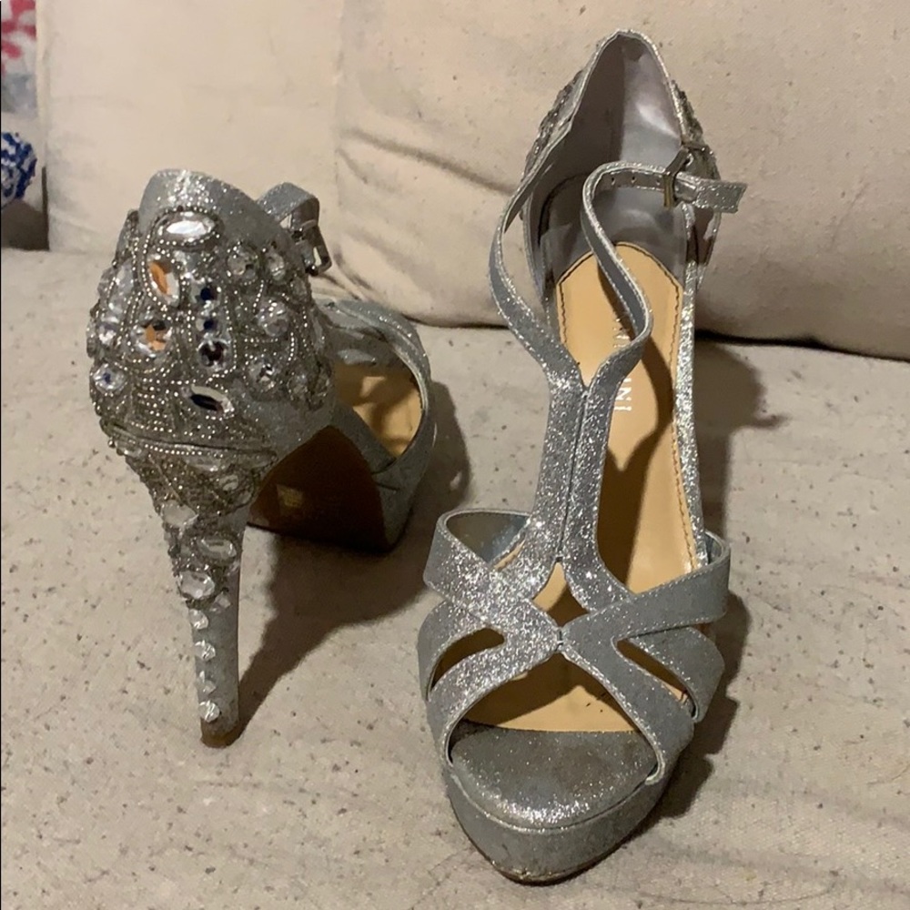 Gianni bini silver heels size 7 worn once